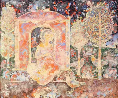 Sakti Burman (Artist), Untitled (Le Songe), 1995, Painting