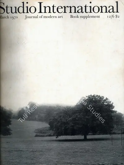 Peter Townsend (Editor), Studio International, 1970, Journal