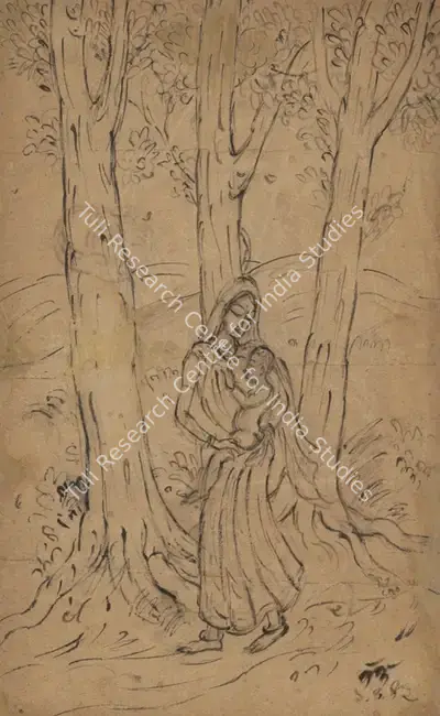 Nandalal Bose (Artist), Untitled, 1942, Drawing