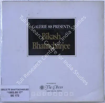 Bikash Bhattacharjee (Artist), Bikash Bhattacharjee, 1993, Solo Exhibition Catalogue