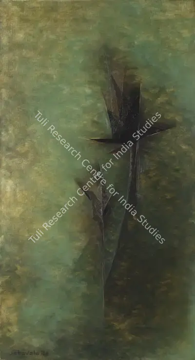 Jehangir Sabavala (Artist), Black Lillies, 1966, Painting