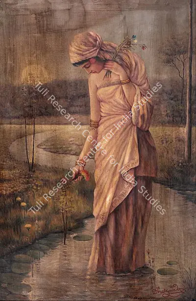 Hemendranath Mazumdar (Artist), Damsel, 1931, Painting