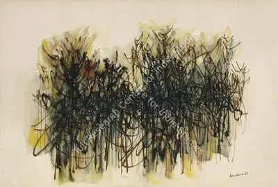 Reddy, Krishna (Artist). Untitled (Group of Trees). Watercolour on handmade paper, 1963 | Painting | FineArts | 00336297