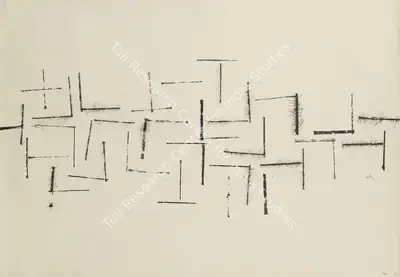 V.S. Gaitonde (Artist), Composition No. 4, 1963, Drawing