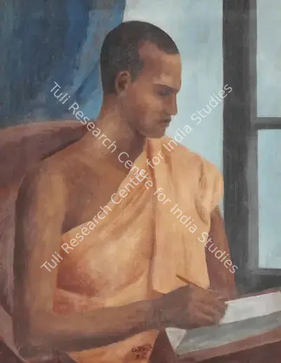 George Keyt (Artist), Portrait of Pinnawela Dhirananda, 1932, Painting