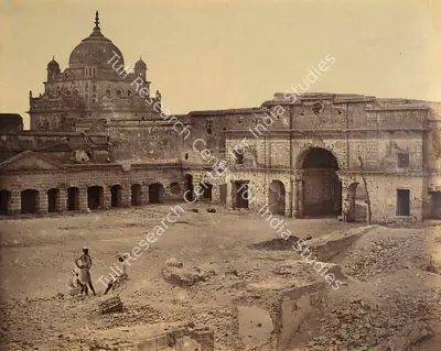 Felice Beato (Photographer), The place in which General Neil was killed in the China Bazar, Lucknow, 1858, Antiquarian Photograph