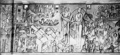 Benode Behari Mukherjee (Artist), Mediaeval Saints, 1947, Painting