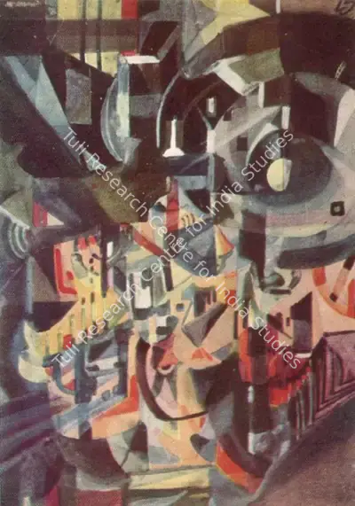 Gaganendranath Tagore (Artist), City in the Night, 1925, Painting
