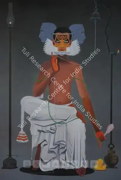 Surendran Nair (Artist), Doctrine Of The Forest; An Actor At Play (Cuckoonebulopolis), 2007, Painting