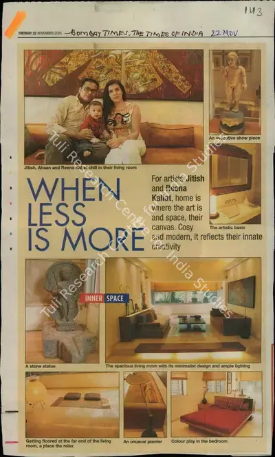 When Less is More, 2005, Newspaper Clipping