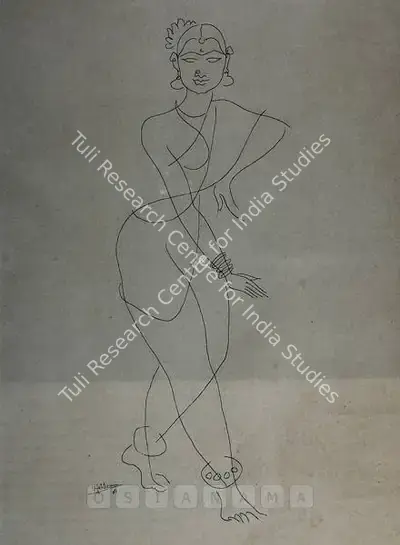 K.K. Hebbar (Artist), Untitled, 1961, Drawing