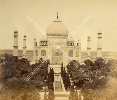 Felice Beato (Photographer), The Taj, from the top of the Gateway, Agra, 1859, Antiquarian Photograph