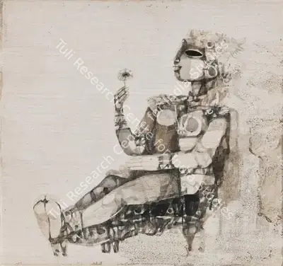 Ganesh Pyne (Artist), Untitled, 1966, Painting