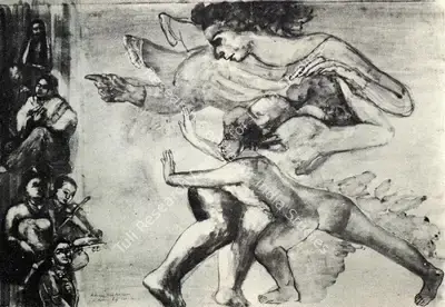 Nalini Malani (Artist), Rethinking Raja Ravi Verma, 1989, Painting