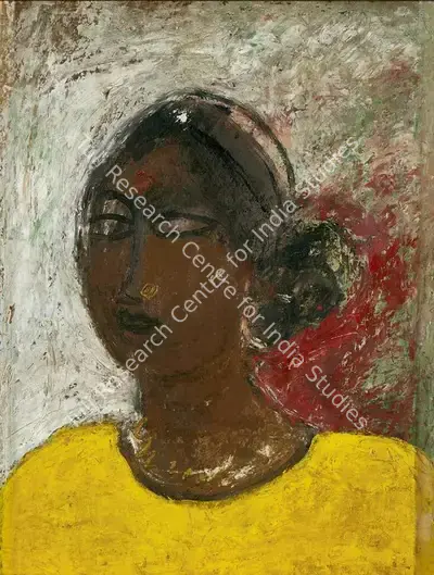 Sailoz Mookherjea (Artist), Portrait of Relation, 1940, Painting