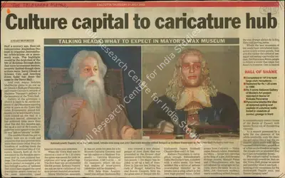Culture Capital to Caricature Hub, 2003, Newspaper Clipping