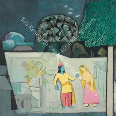 K.S. Kulkarni (Artist), Untitled (Vrindaban), 1976, Painting