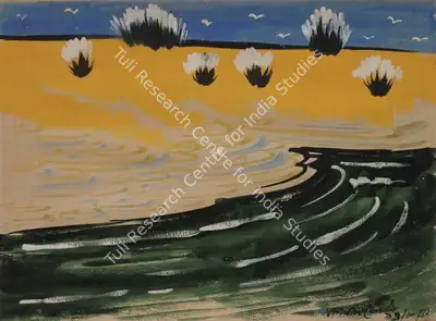 Gopal Ghose (Artist), Untitled (Landscape), 1941, Painting