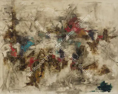 Khanna, Krishen (Artist). Untitled (Landscape at Dusk). Oil on canvas, 1960 | Painting | FineArts | 00353499