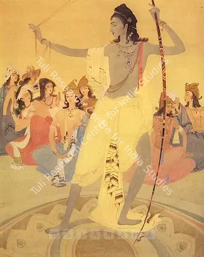 M.A.R. Chughtai (Artist), Arjuna As A Victor, 1930, Painting