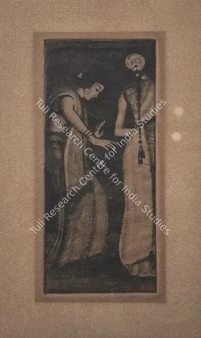 Ramendranath Chakravorty (Artist), Untitled (Women), 1938, Graphic Art
