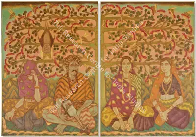 Ramachandran, A. (Artist). Visions of Ramdev, Song of the Shimbul Tree. Oil on canvas, 2001 | Painting  | 00868731