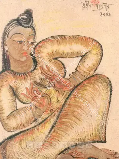 Sudhir Khastgir (Artist), The Dancer, 1945, Painting