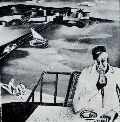 Bhupen Khakhar (Artist), Man Eating Jalebi, 1976, Painting
