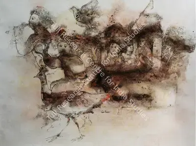 Sakti Burman (Artist), Untitled, 1995, Painting