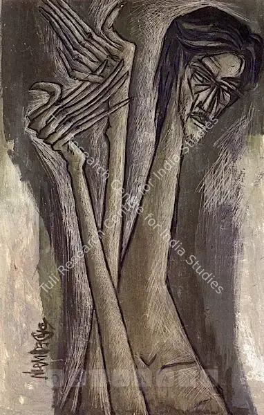Sadequain (Artist), Hands And Head, 1960, Painting