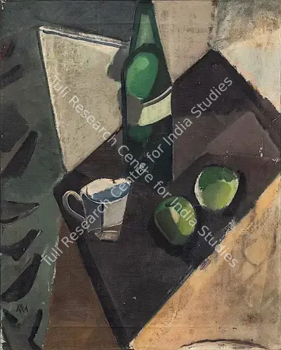K.H. Ara (Artist), Still Life with Bottle, 1961, Painting