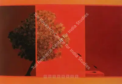 Swaminathan, J. (Artist). The Tree, The Bird, The Shadow. Oil on canvas, 1981 | Painting | FineArts | 00598150