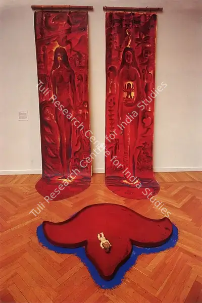 Kanchan Chander (Artist), Adolescence, Womanhood, Motherhood, 1996, Painting