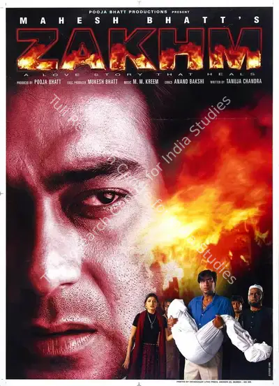 Pooja Bhatt (Producer), Zakhm, 1998, Full Sheet Poster