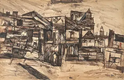 Ramkumar (Artist), Benaras, 1983, Painting