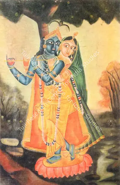 Bengal School (Artist), Radha Krishna, 1920, Painting