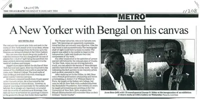 Soumitra Das (Writer), A New Yorker With Bengal On His Canvas, 2004, Newspaper clipping