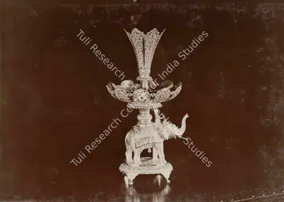 Studio Bourne & Shepherd (Photographic Studio), Centre Piece presented by Sheth Nurmamad Amad, 1909, Antiquarian Photograph