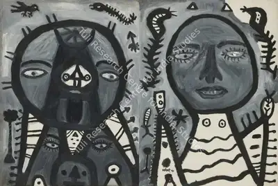 Madhavi Parekh (Artist), Jungle God, 1996, Painting