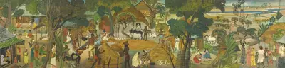 N.S. Bendre (Artist), Study For Rashtrapati Bhavan, 1946, Painting