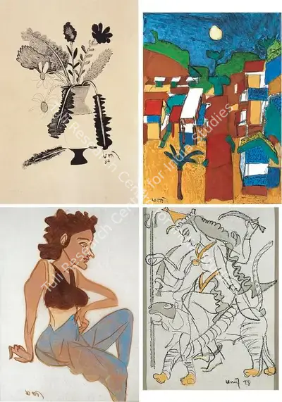 K.G. Subramanyan (Artist), Durga, 1998, Drawing