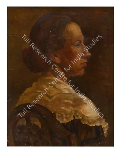 Ramendranath Chakravorty (Artist), Untitled (Portrait), 1930, Painting
