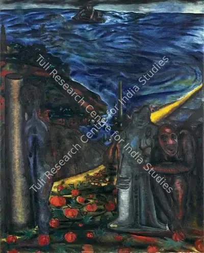 Surendran Nair (Artist), Tomato Garden, 1989, Painting