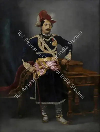 Raja Ravi Varma (Artist), Portrait of Raja of Dewas, Junior, 1809, Painting