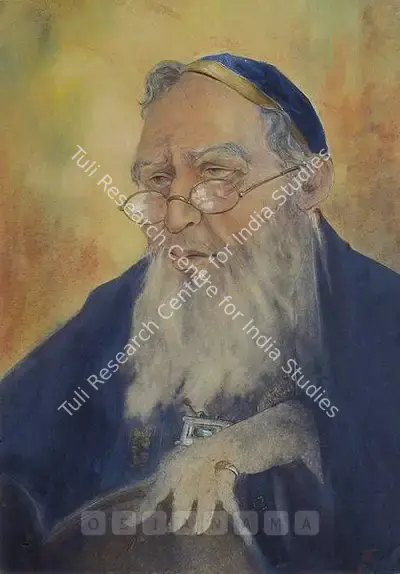 Dashrath Patel (Artist), Old Man, 1949, Painting