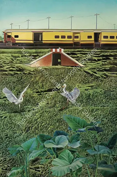 Jagannath Mohapatra (Artist), My Village Bridge, Painting