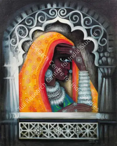 Laxman&nbsp;Pai (Artist), Rajasthan Series No 12, 1982, Painting