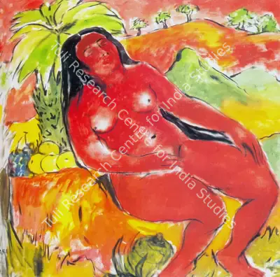 Ara, K.H. (Artist). Female Nude. Oil on canvas, c.1980 | Painting | FineArts | 00373104