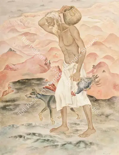 D.K. Dev Burman (Artist), To The Market, 1958, Painting