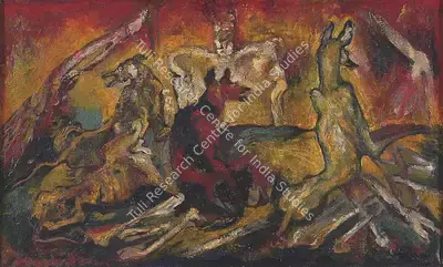 Abani Sen (Artist), After the War, 1945, Painting